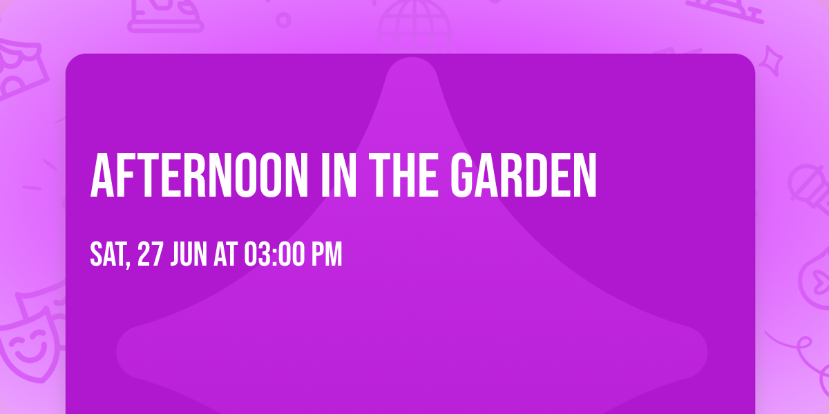 Afternoon in the Garden
