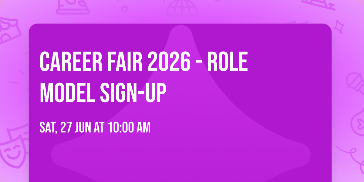 Career Fair 2026 - Role Model Sign-up