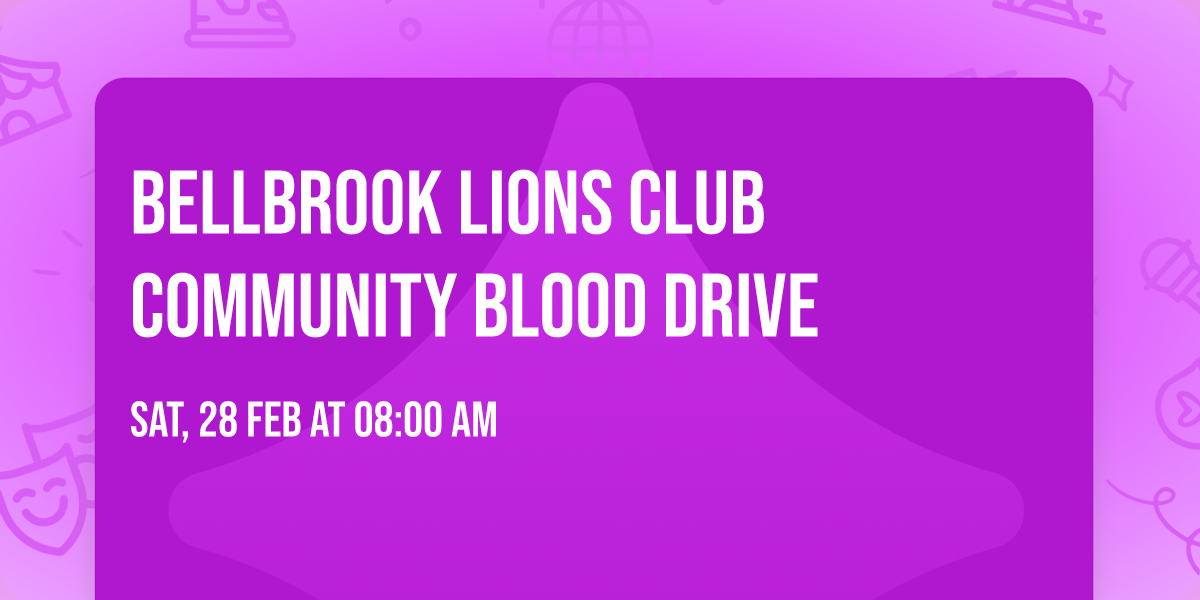 Bellbrook Lions Club Community Blood Drive