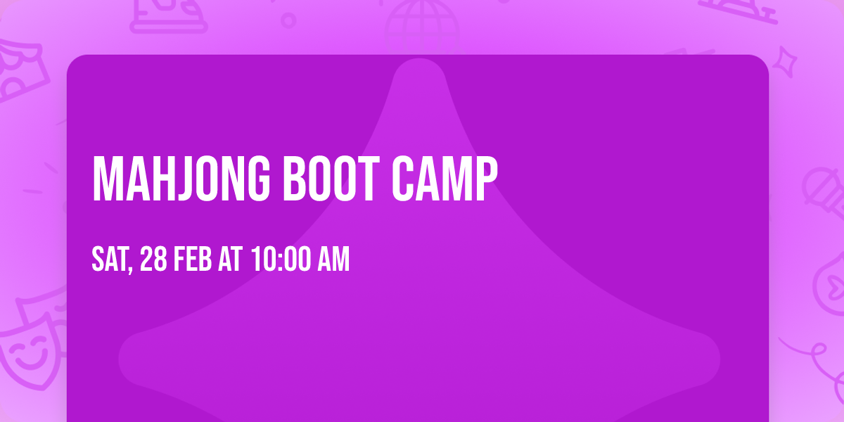 Mahjong Boot Camp