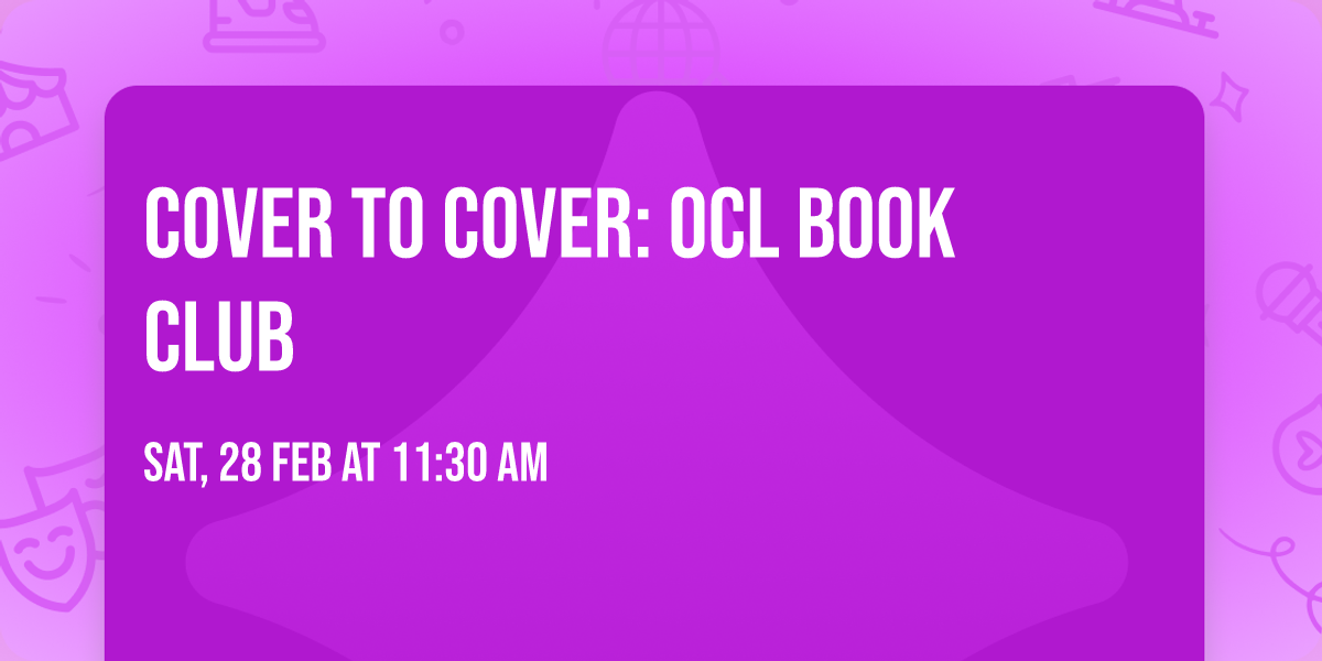 Cover to Cover: OCL Book Club 