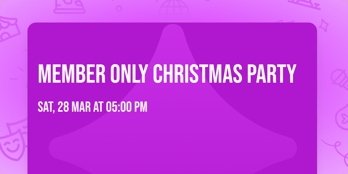 Member only Christmas Party