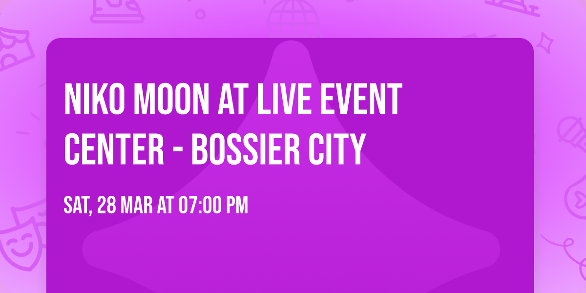 Niko Moon at Live Event Center - Bossier City