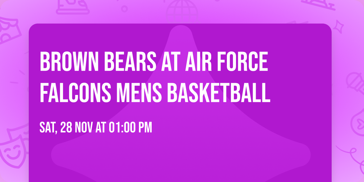Brown Bears at Air Force Falcons Mens Basketball
