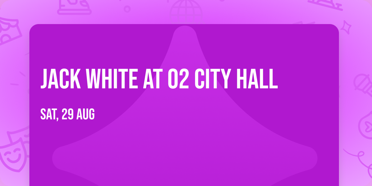 Jack White at O2 City Hall