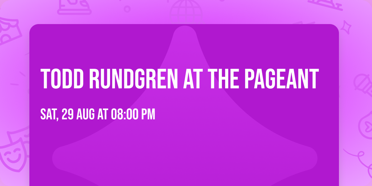 Todd Rundgren at The Pageant
