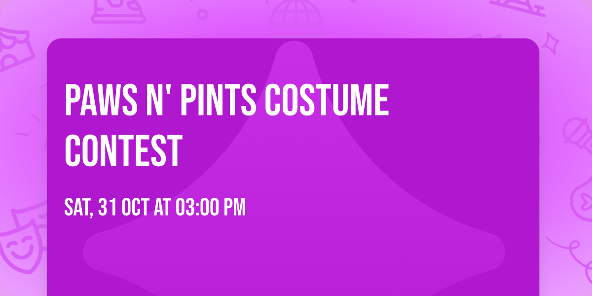 Paws N' Pints Costume Contest