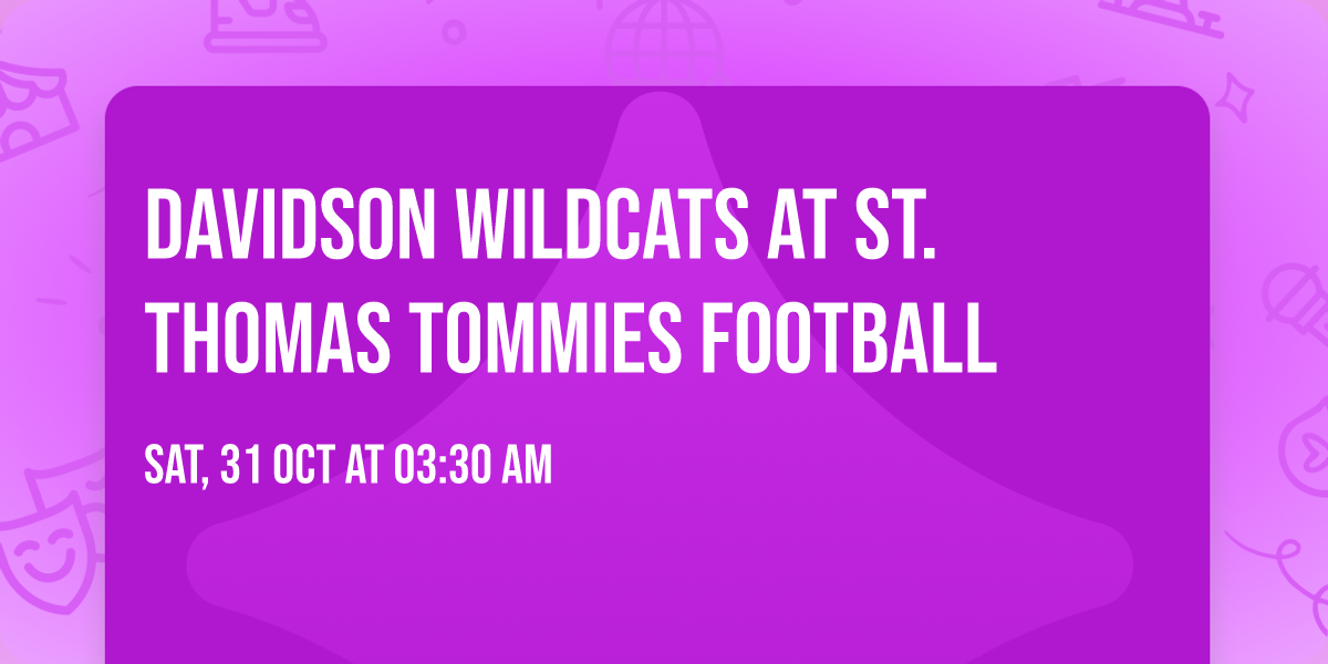 Davidson Wildcats at St. Thomas Tommies Football