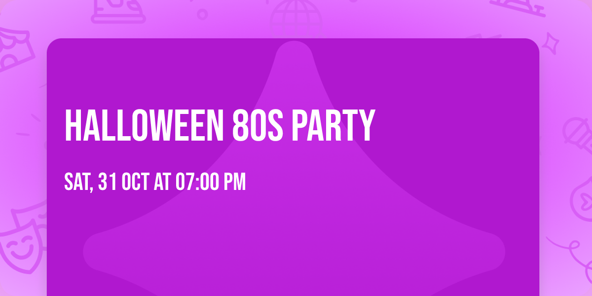 Halloween 80s Party