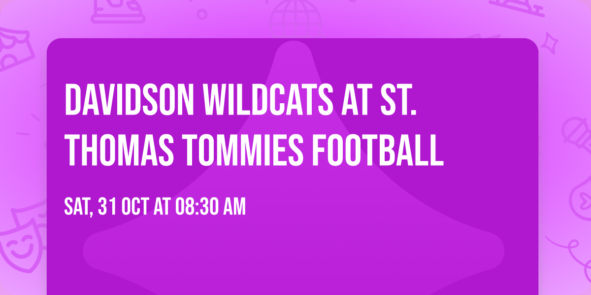 Davidson Wildcats at St. Thomas Tommies Football