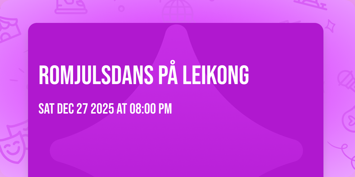 Romjulsdans på Leikong 