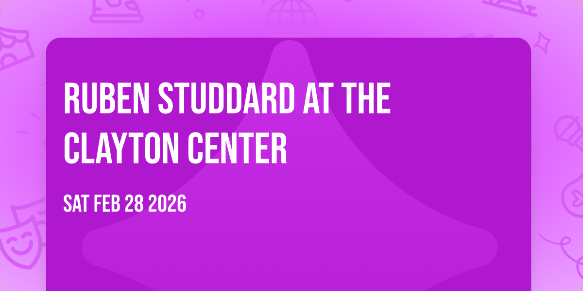 Ruben Studdard at The Clayton Center
