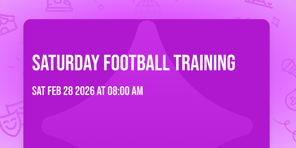 Saturday Football Training 