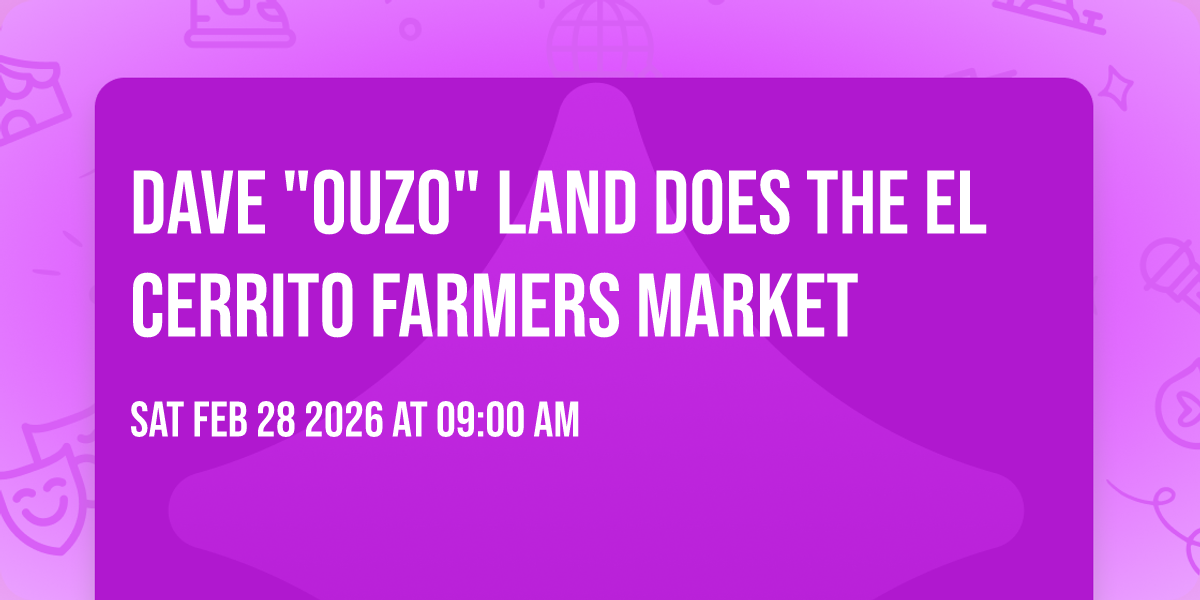 Dave "Ouzo" Land does the El Cerrito Farmers Market