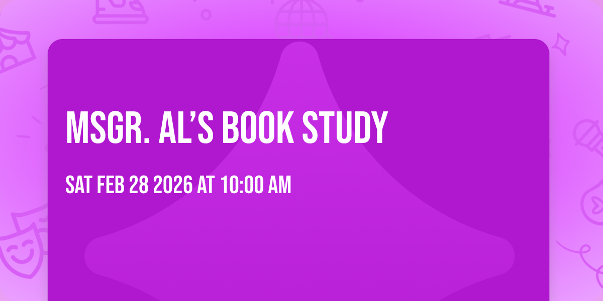 Msgr. Al’s book study