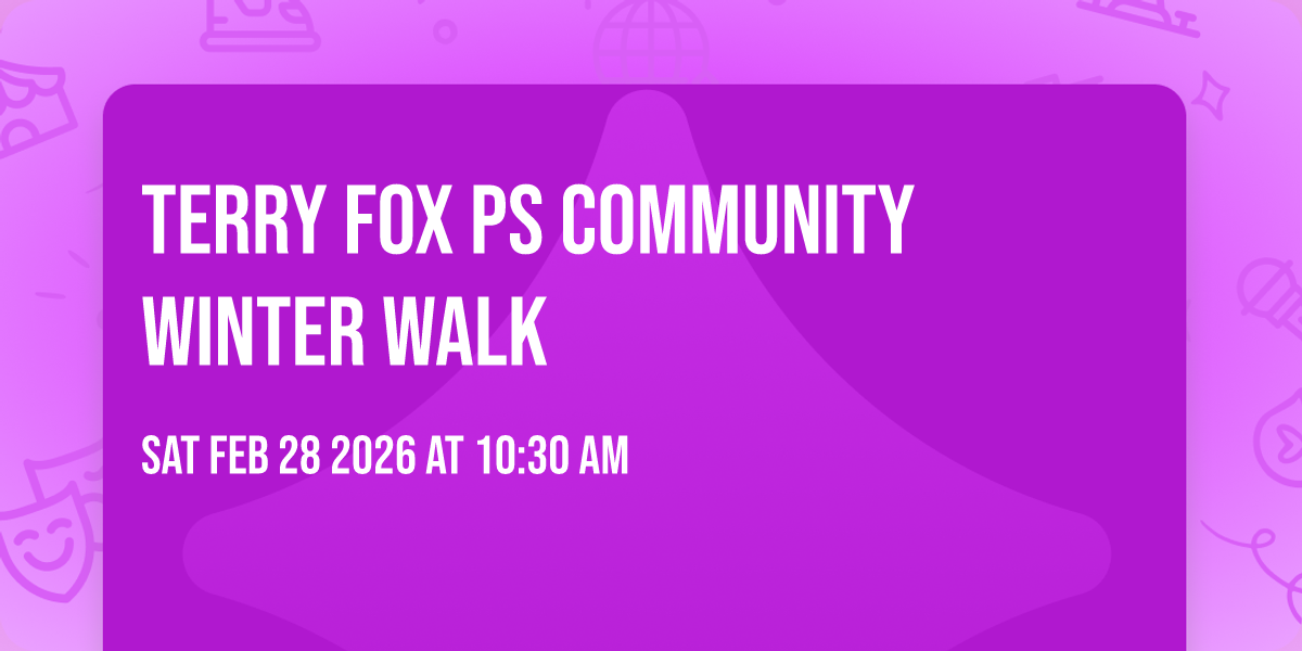 Terry Fox PS Community Winter Walk