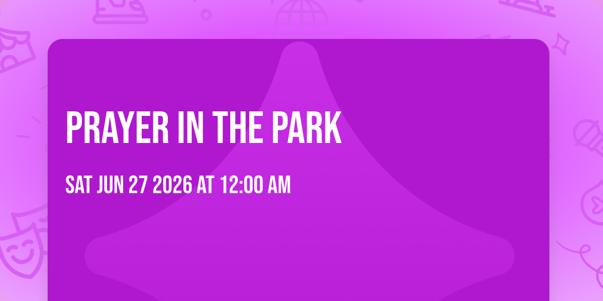 Prayer in the Park