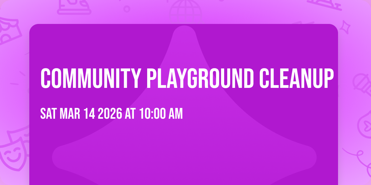 Community Playground Cleanup