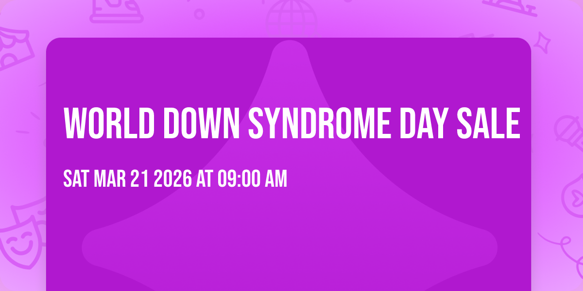 World Down Syndrome Day sale