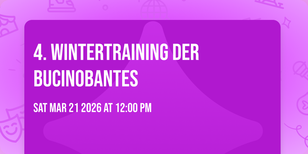 4. Wintertraining der Bucinobantes 