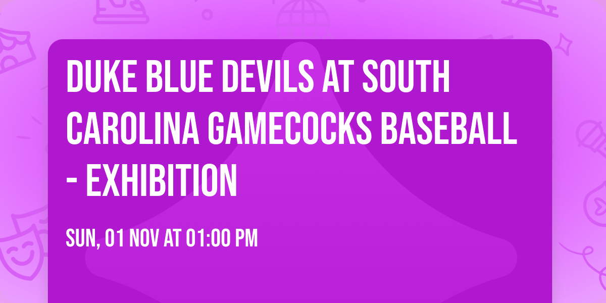 Duke Blue Devils at South Carolina Gamecocks Baseball - Exhibition