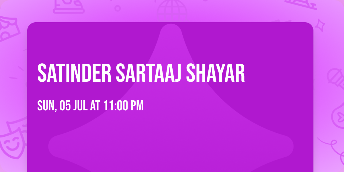 Satinder Sartaaj Shayar