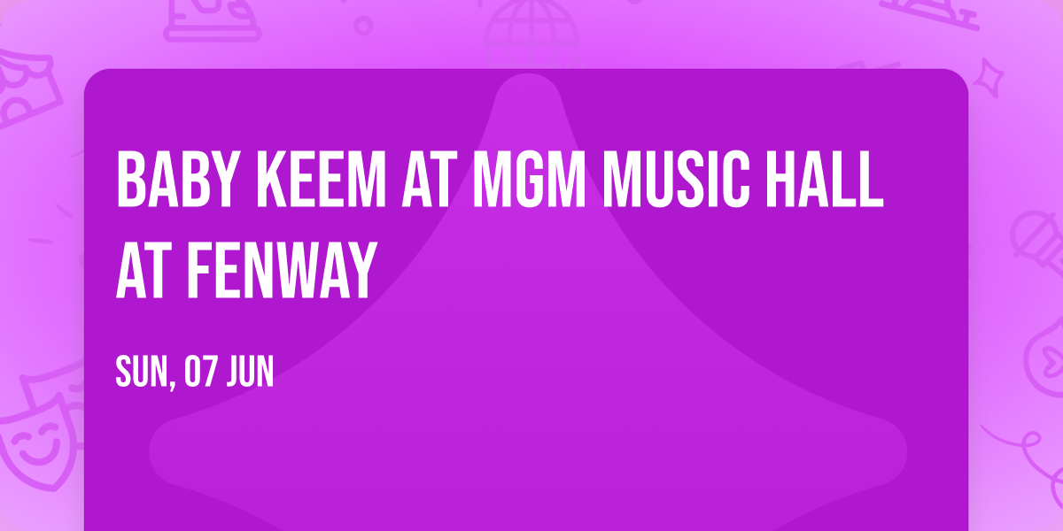 Baby Keem at MGM Music Hall at Fenway