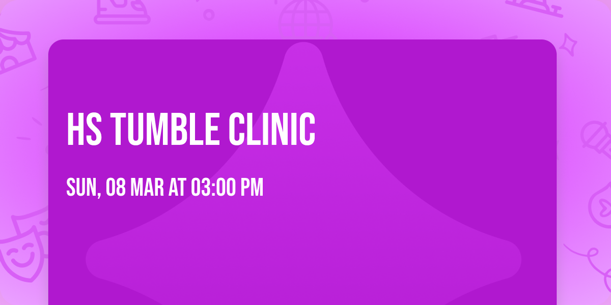 HS Tumble Clinic