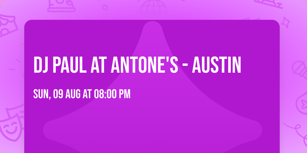 DJ Paul at Antone's - Austin