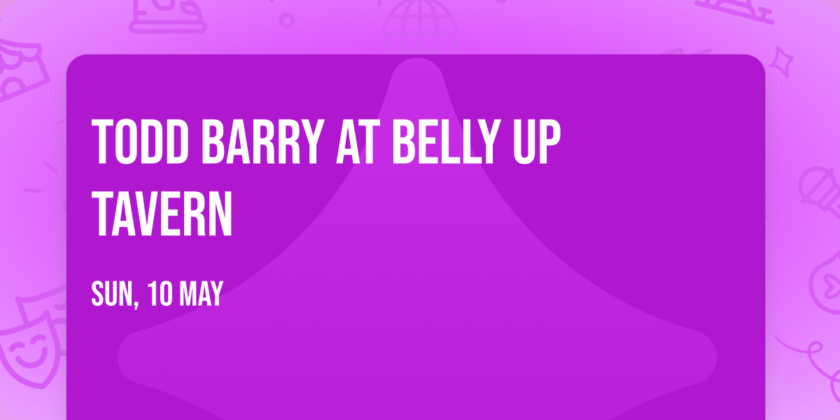 Todd Barry at Belly Up Tavern