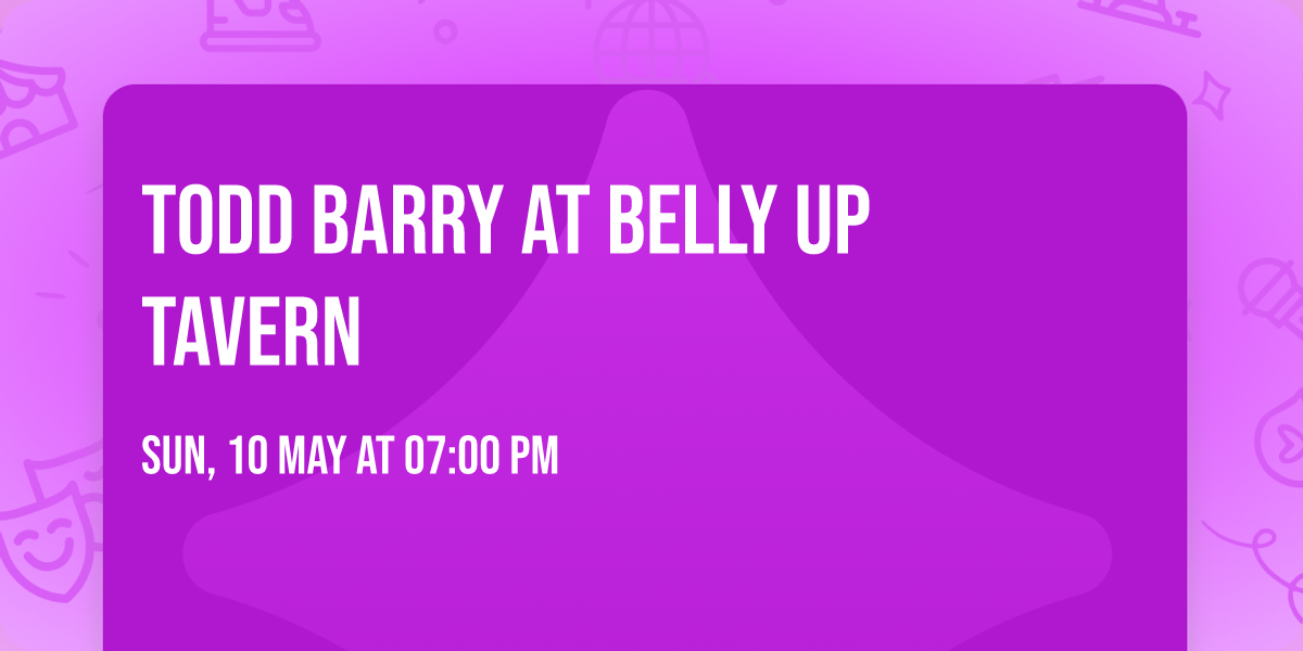 Todd Barry at Belly Up Tavern