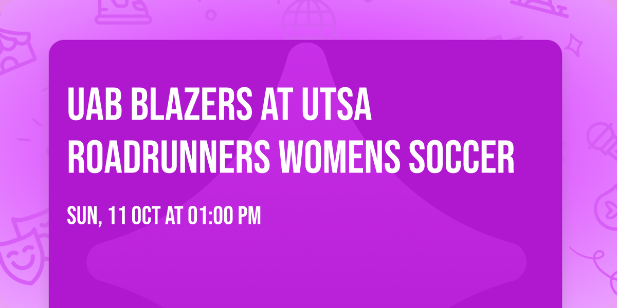 UAB Blazers at UTSA Roadrunners Womens Soccer