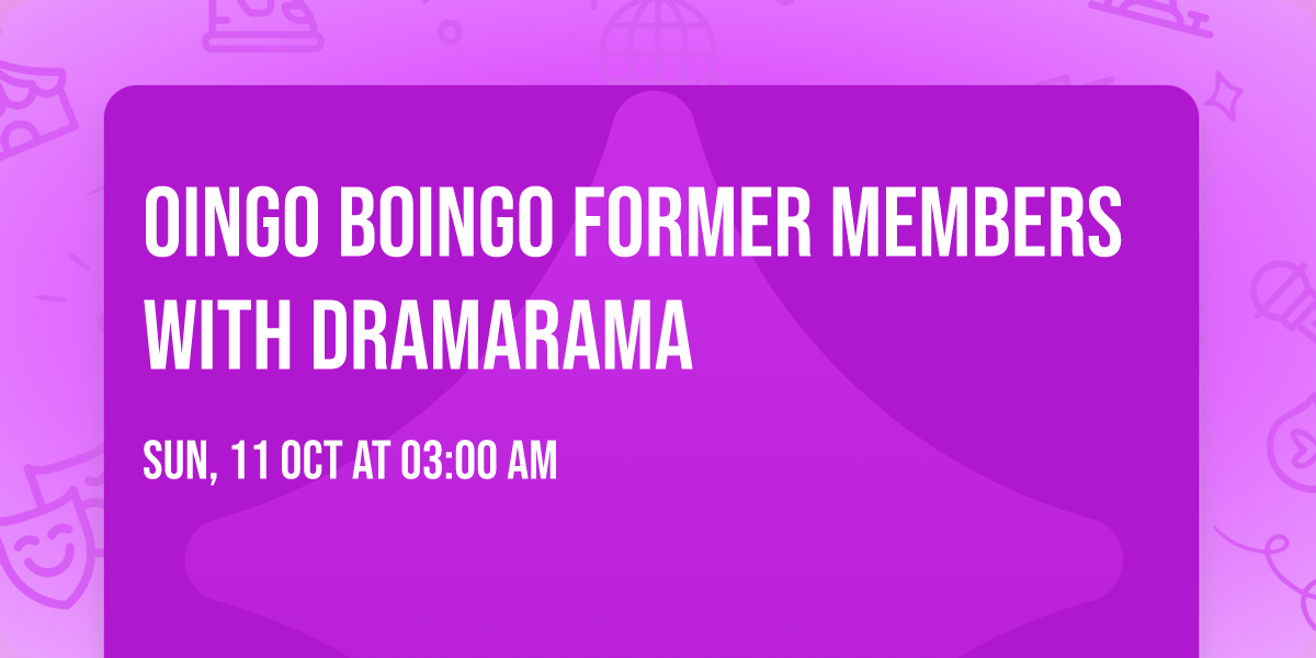 Oingo Boingo Former Members with Dramarama