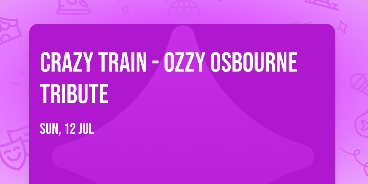 Crazy Train - Ozzy Osbourne Tribute