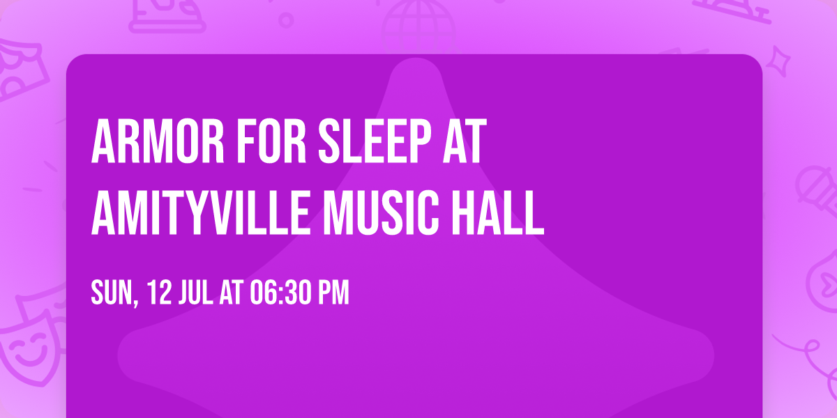 Armor For Sleep at Amityville Music Hall