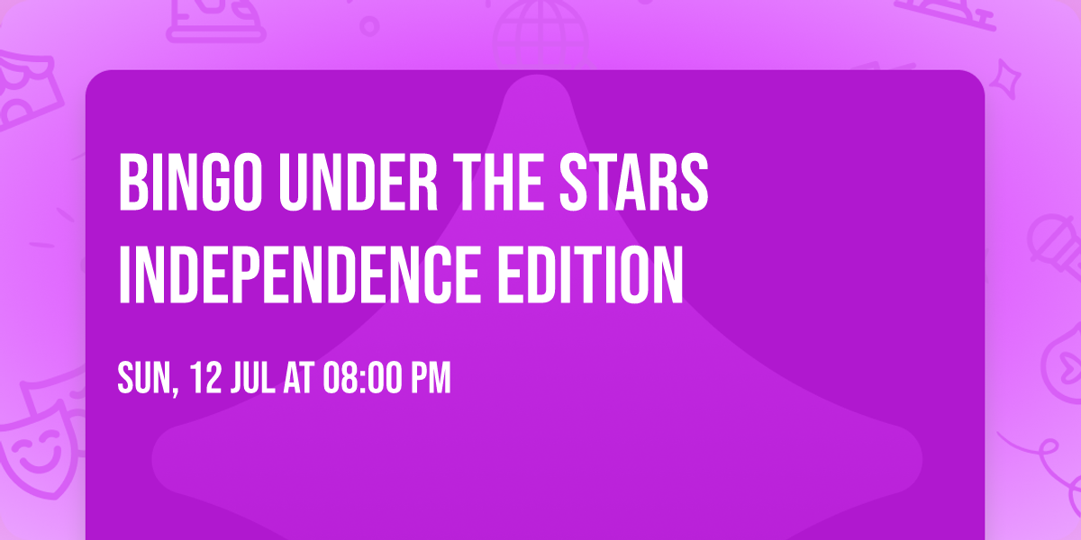 Bingo under the stars independence edition 