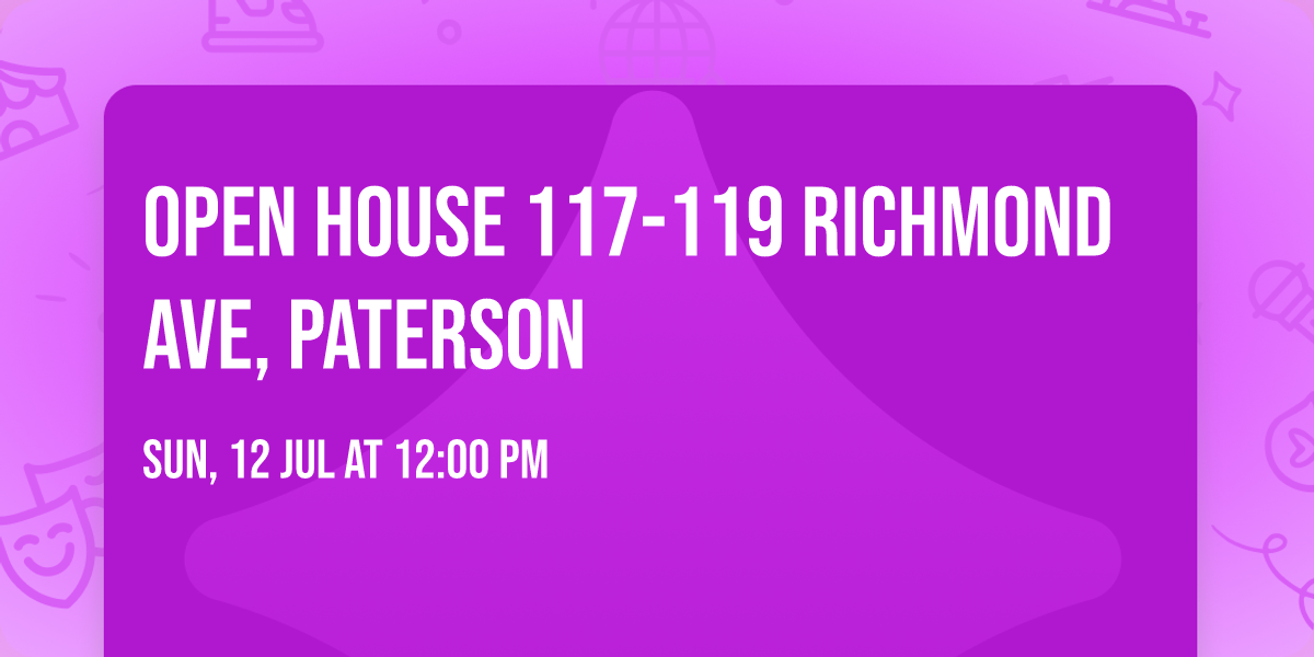 OPEN HOUSE  117-119 Richmond Ave, Paterson