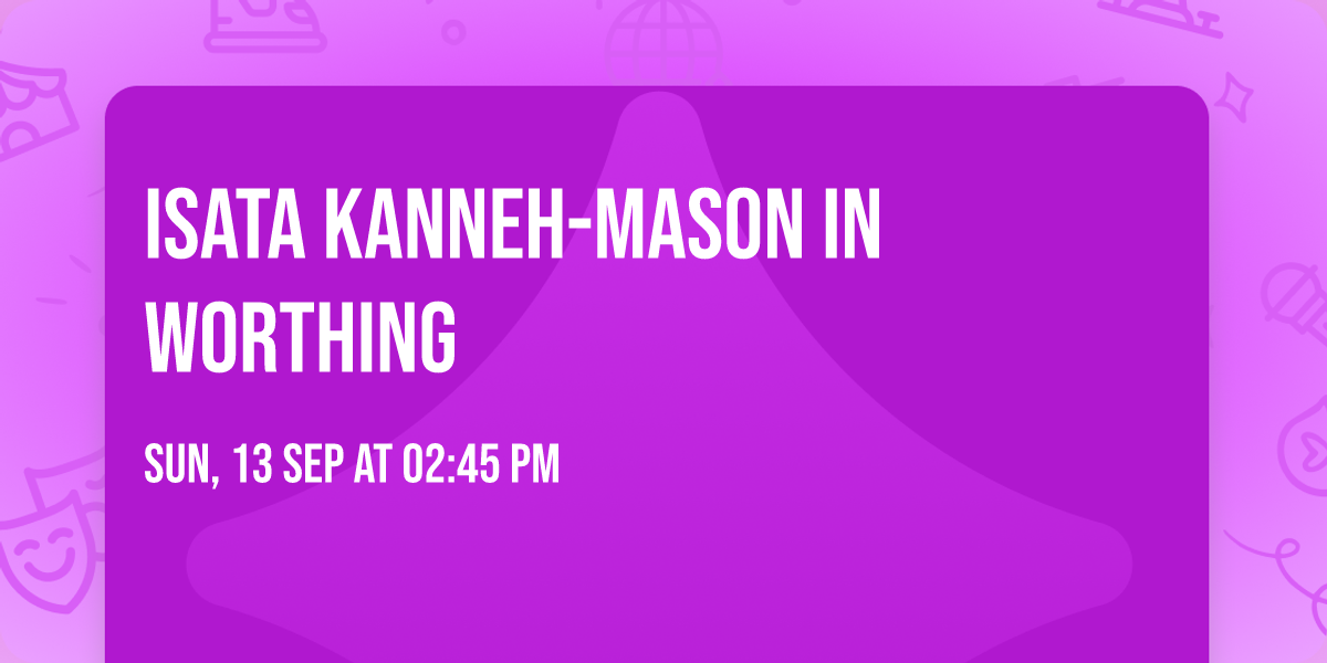 Isata Kanneh-Mason in Worthing