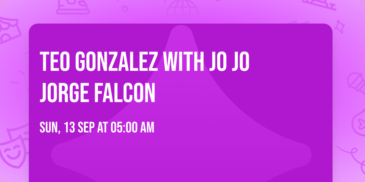 Teo Gonzalez with Jo Jo Jorge Falcon