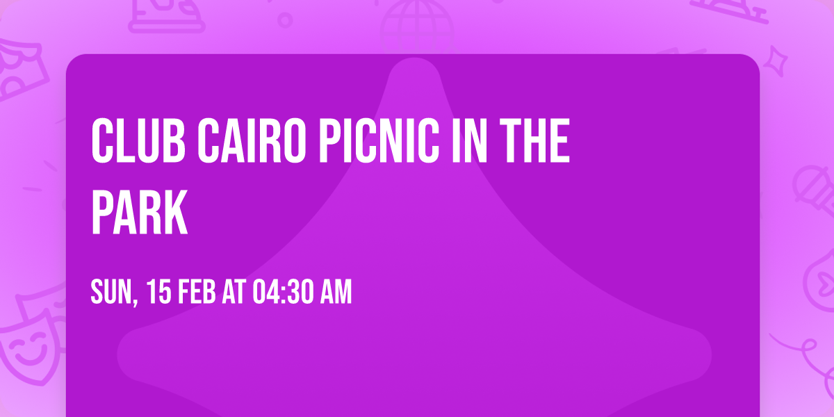 Club Cairo picnic in the park 
