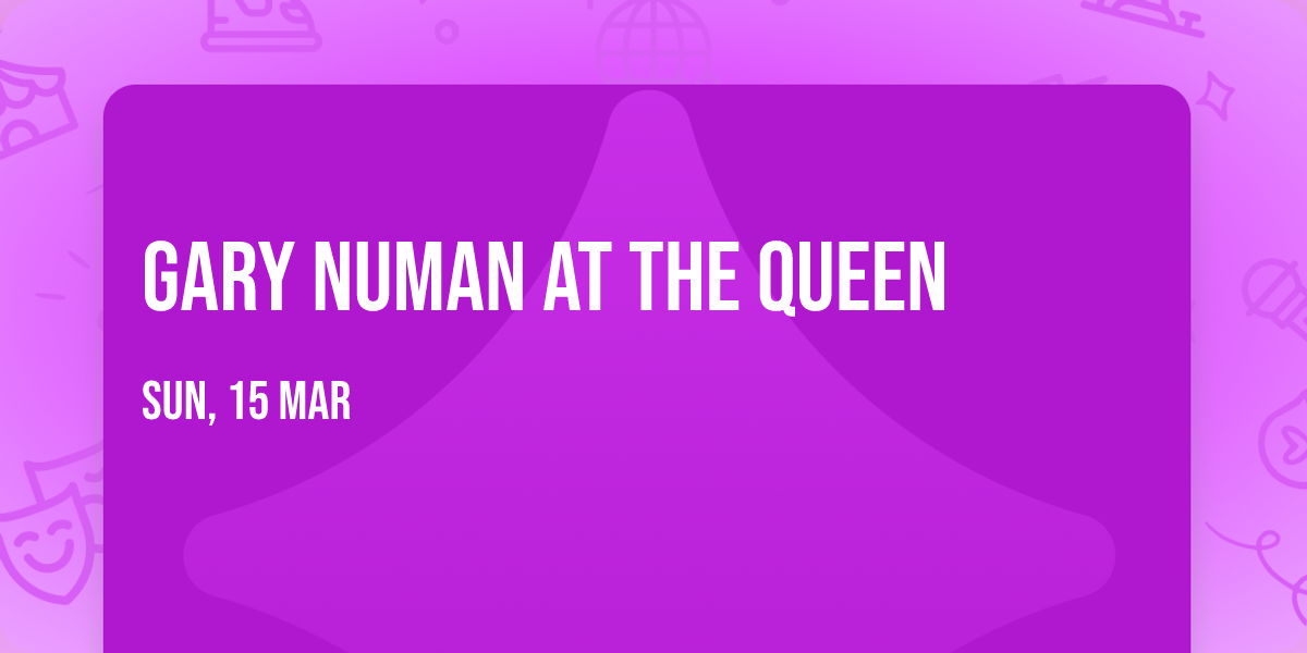 Gary Numan at The Queen