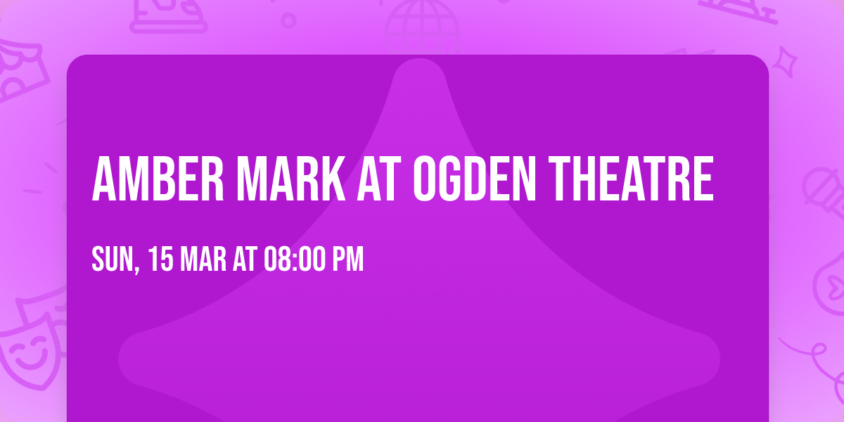 Amber Mark at Ogden Theatre