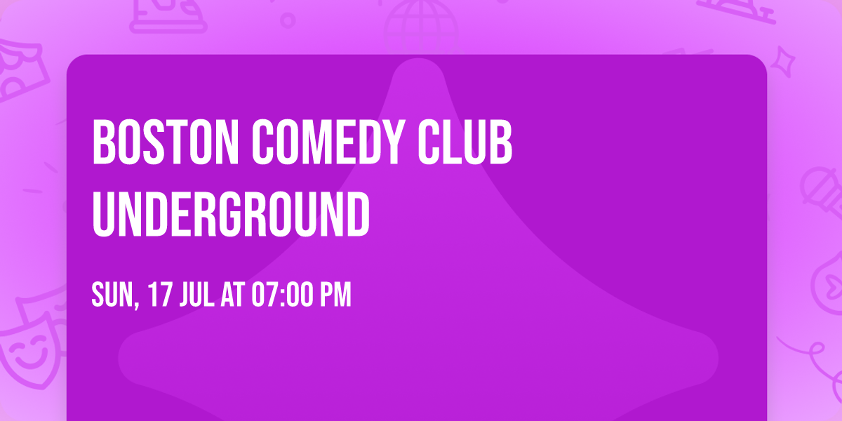 Boston Comedy Club underground