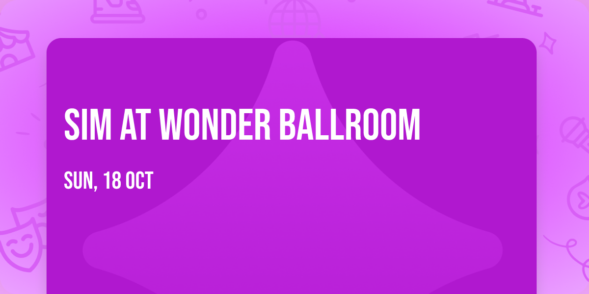SiM at Wonder Ballroom