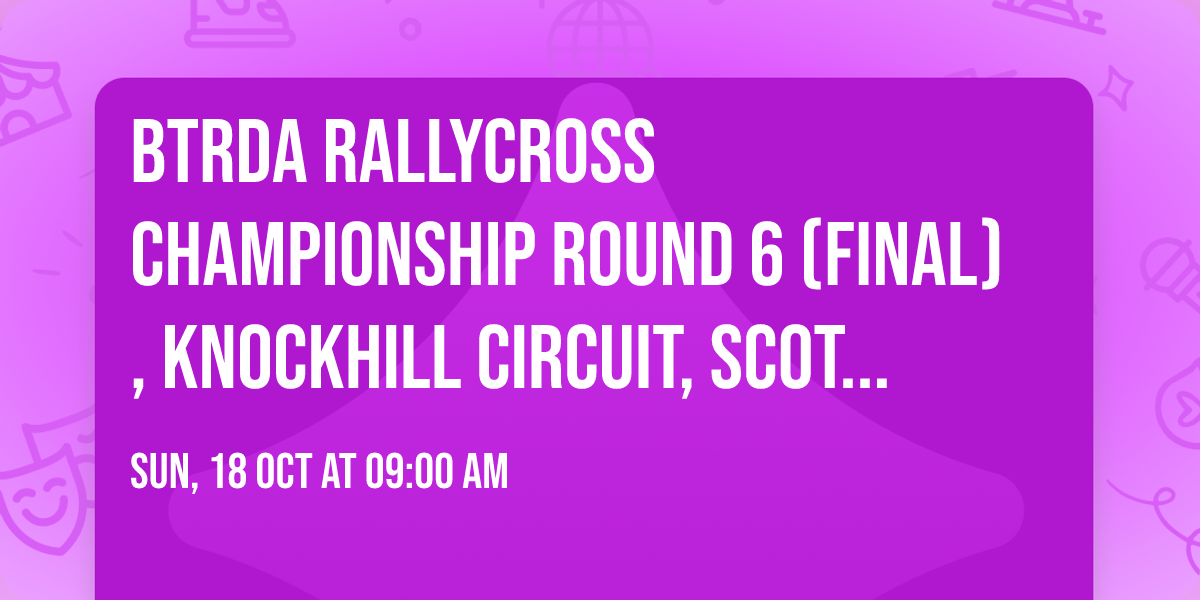 BTRDA Rallycross Championship Round 6 (Final), Knockhill Circuit, Scotland.
