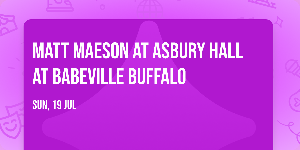 Matt Maeson at Asbury Hall at Babeville Buffalo