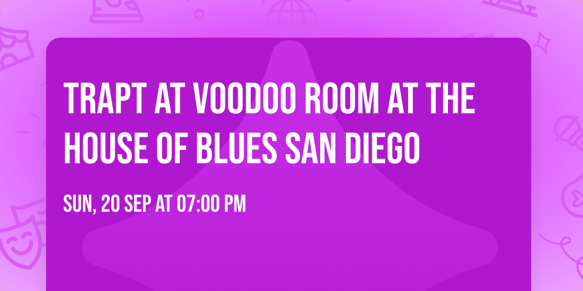 Trapt at Voodoo Room at the House of Blues San Diego