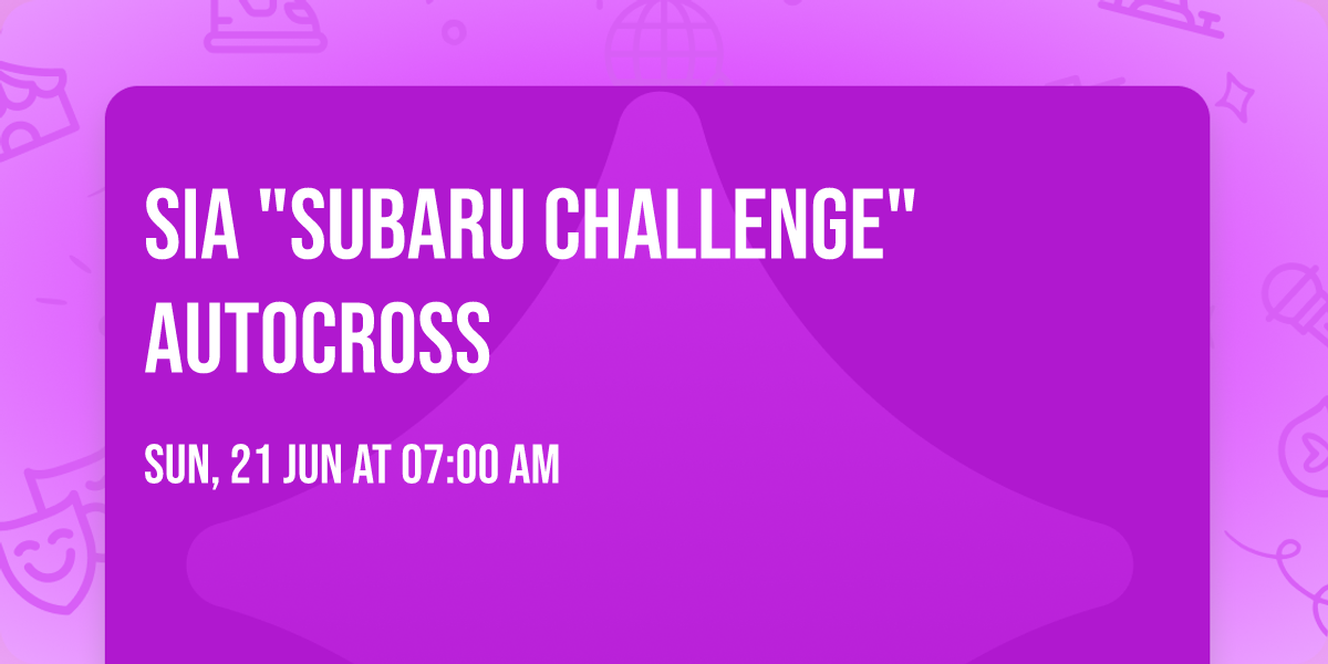 SIA "Subaru Challenge" Autocross