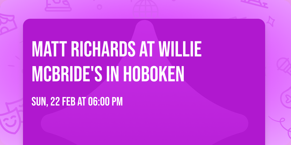 Matt Richards At Willie McBride's In Hoboken
