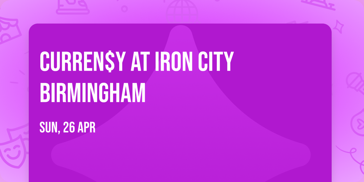 Curren$y at Iron City Birmingham